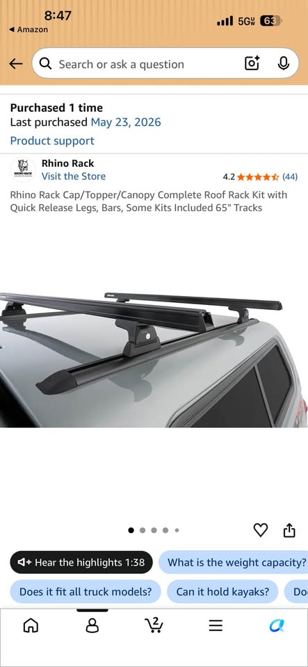 Rhino Rack Roof Rack Kit (photo 2) — photo 2