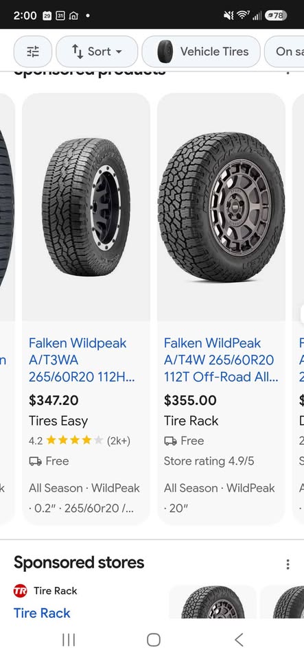 Falken Wildpeak A/T 3WA 20" in Spokane, WA (photo 6)