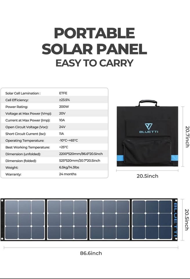 BLUETTI SP200 200w Solar Panel in Monterey Park, CA (photo 2) — photo 2