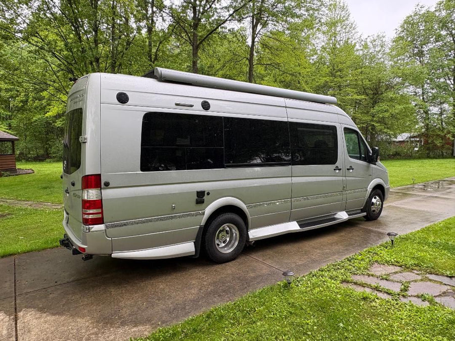 a sleek camper van