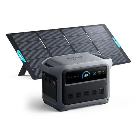 Anker SOLIX C1000 Gen2 Portable Solar Generator with Anker 400W Portable Solar Panel