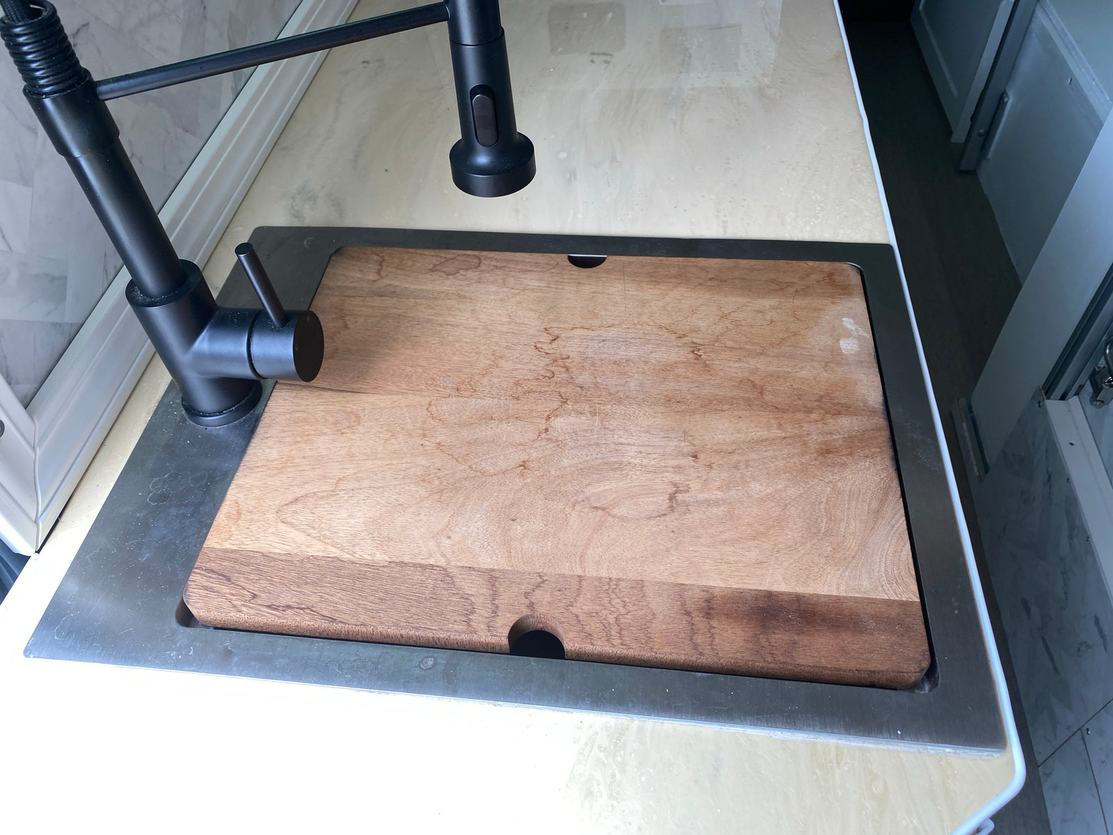 and wood ceiling. Ready for your adventure!|Luxurious RV rental interior featuring a GE microwave