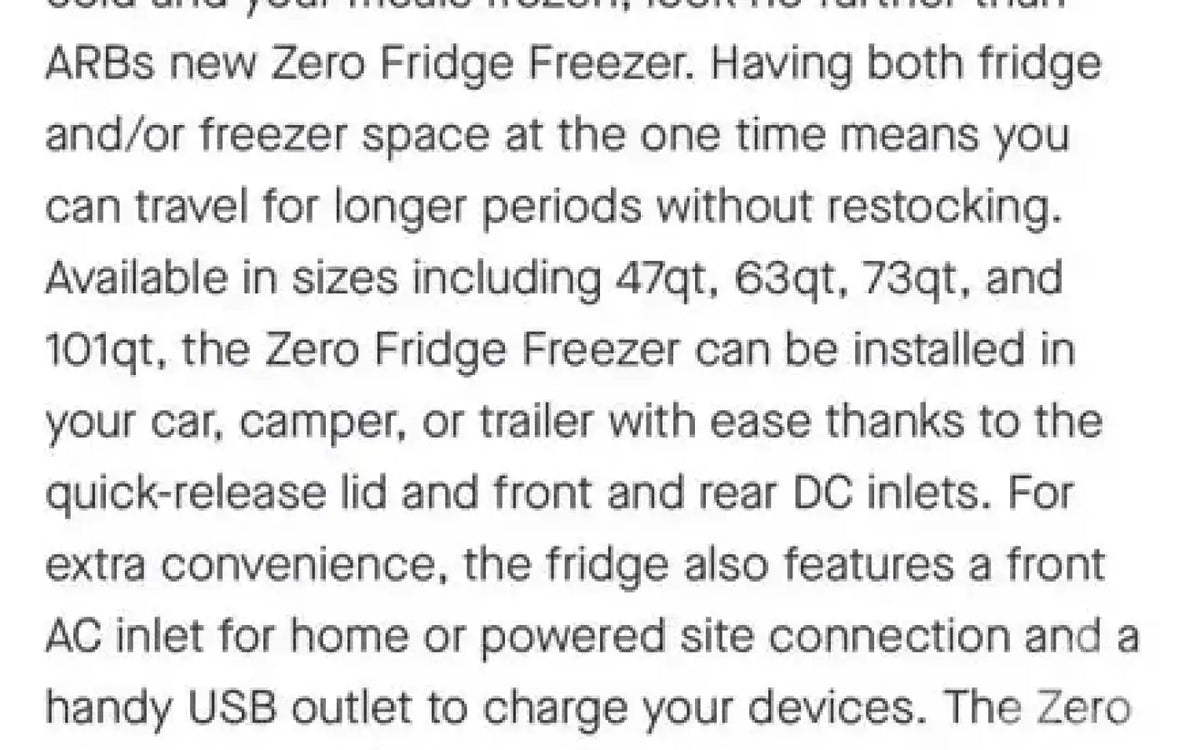 ARB ZERO 96L 106QT Dual Zone Fridge/Freezer 12v 24 — new coolers & fridges for sale (photo 5) — photo 5