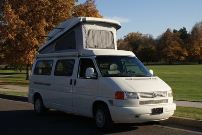 ideal for peaceful rest.|RV rental floor plan: Interior layout showing bed