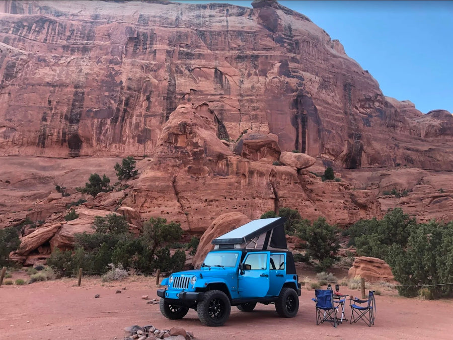 an RV rental equipped for overlanding