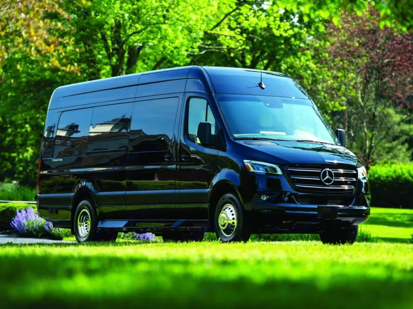 and make calls.|Luxurious RV rental interior features cream leather seats