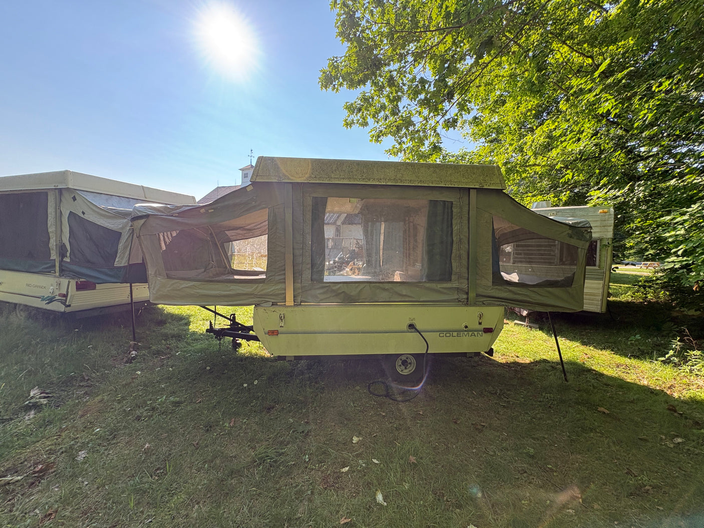Classic 1991 Coleman Roanoke Pop-Up Camper - Intact & Ready for Maine