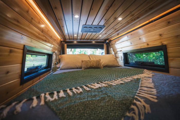 and a compact shower.|Explore nature with this Mercedes Sprinter camper van