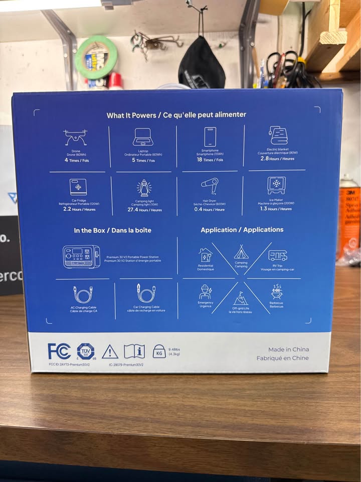 Bluetti premium 30 v2 NEW in Rideau Lakes, ON (photo 3)