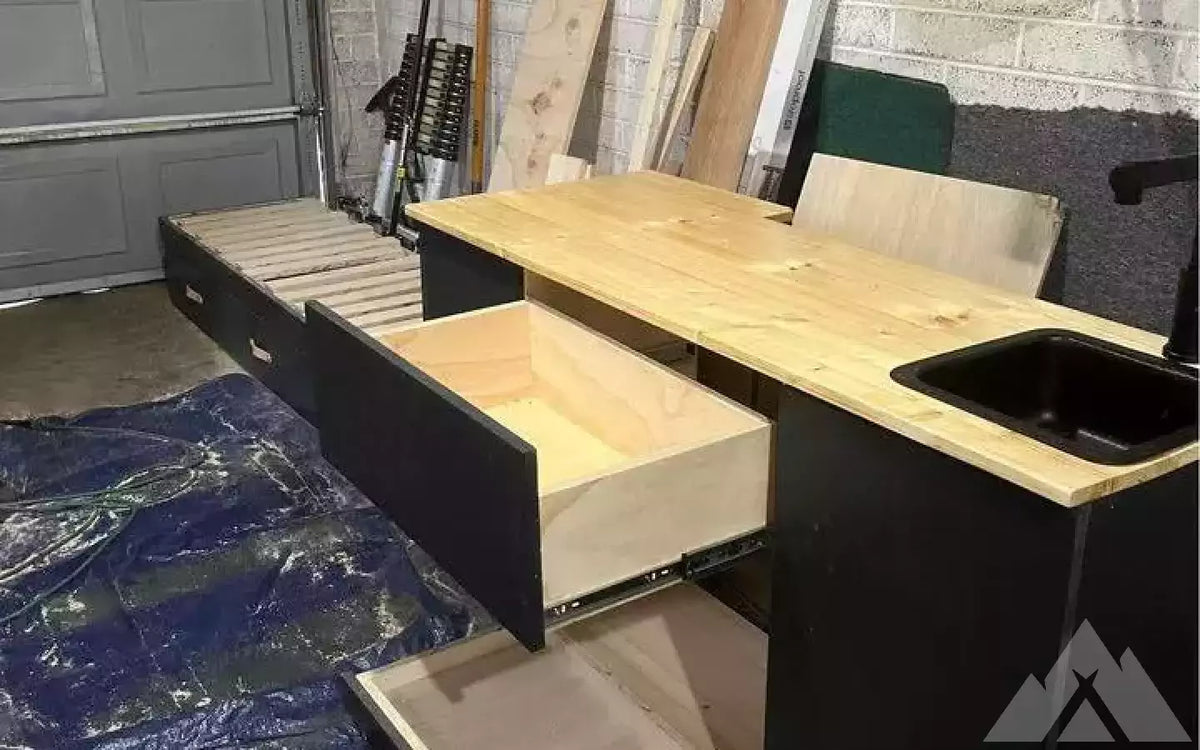 Camper Build - pull out seat and kitchen cabinet — used cases & cargo boxes for sale (photo 4) — photo 4