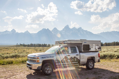 Hawk Four Wheel Camper on Chevy Silverado overland rental