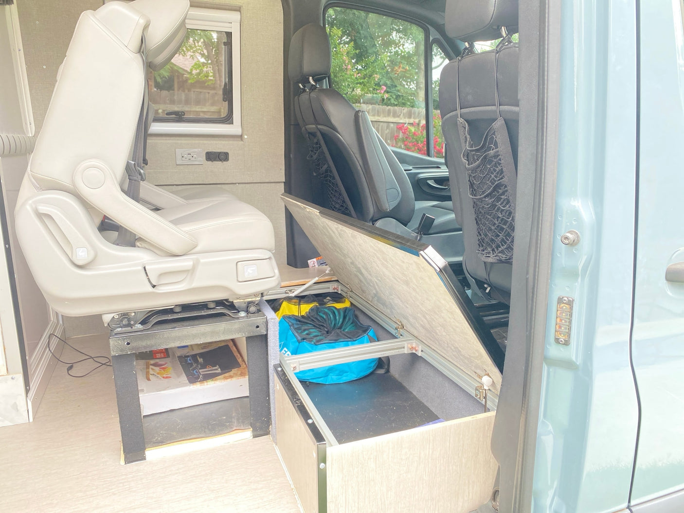 showing signs of use.|This RV rental features a compact