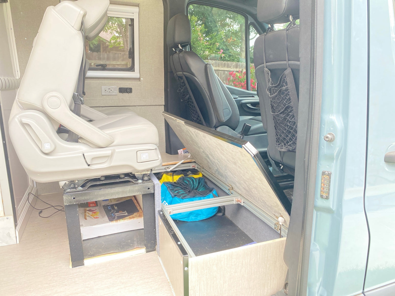 showing signs of use.|This RV rental features a compact