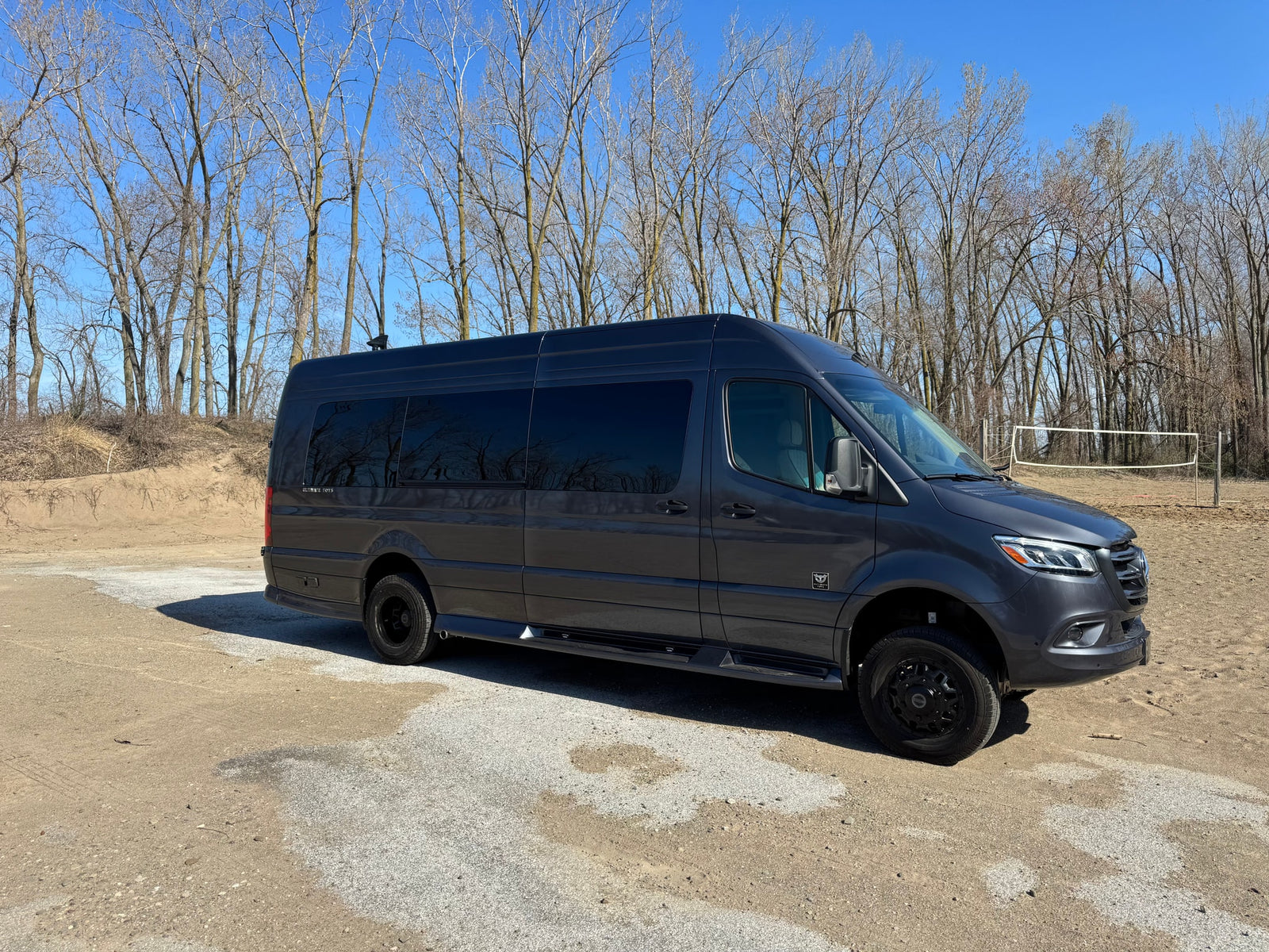 Dark grey Sprinter van