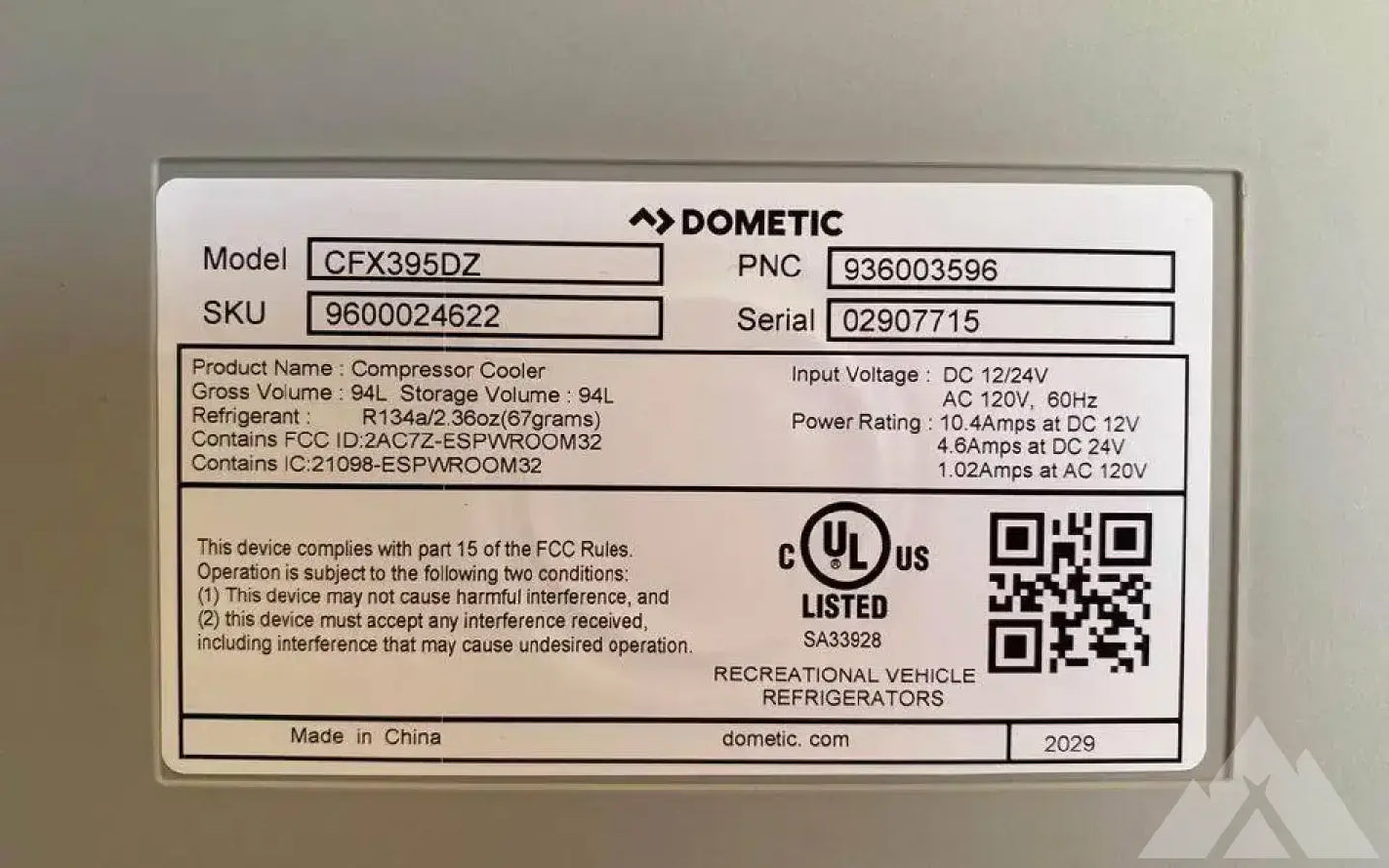 Dometic CFX 3 95DZ Refrigerator — used coolers & fridges for sale (photo 5)