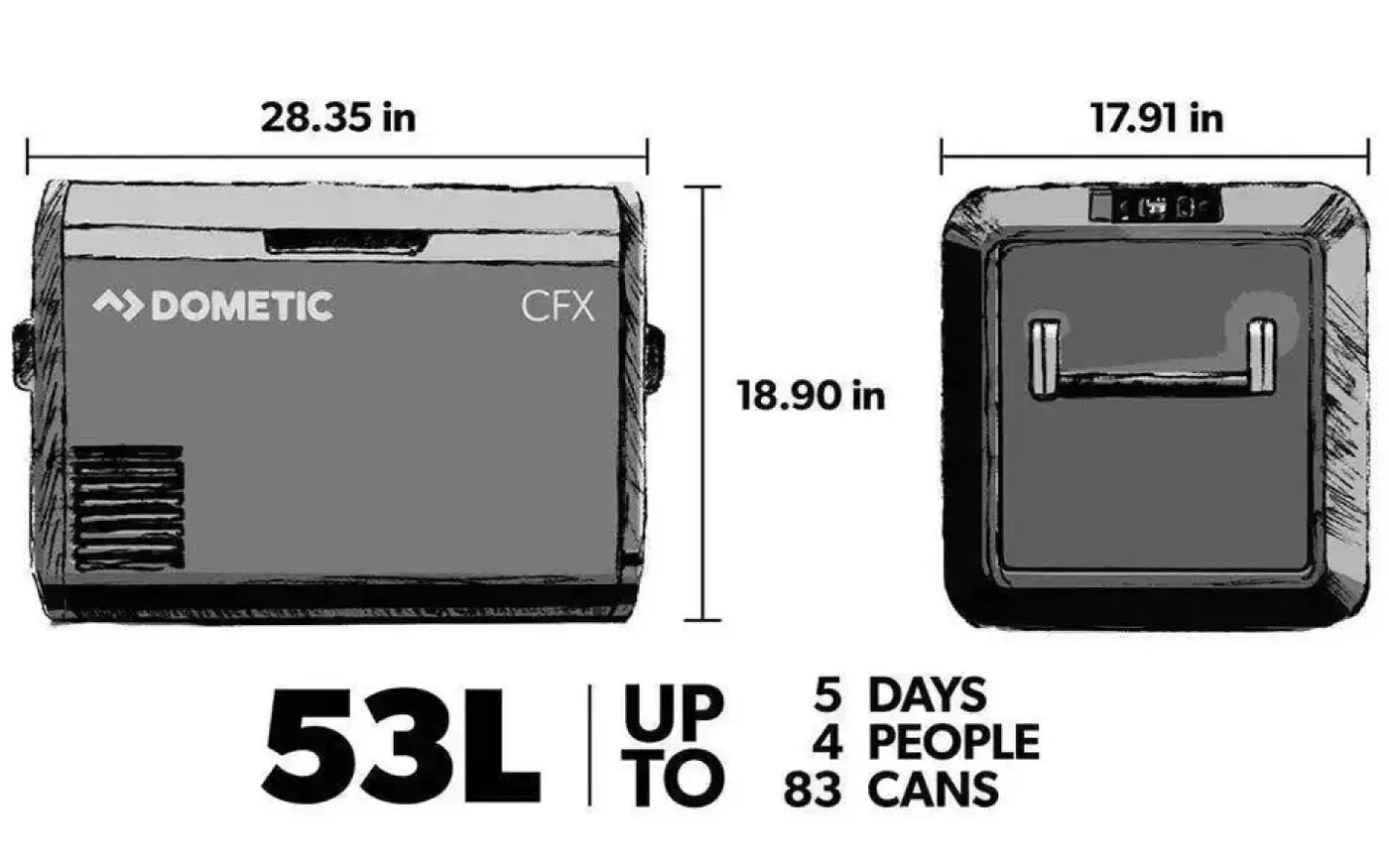Dometic CFX3 55IM - 12v refrigerator — used coolers & fridges for sale (photo 6) — photo 6