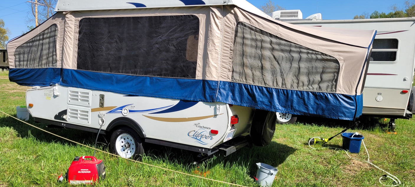 set up with awning