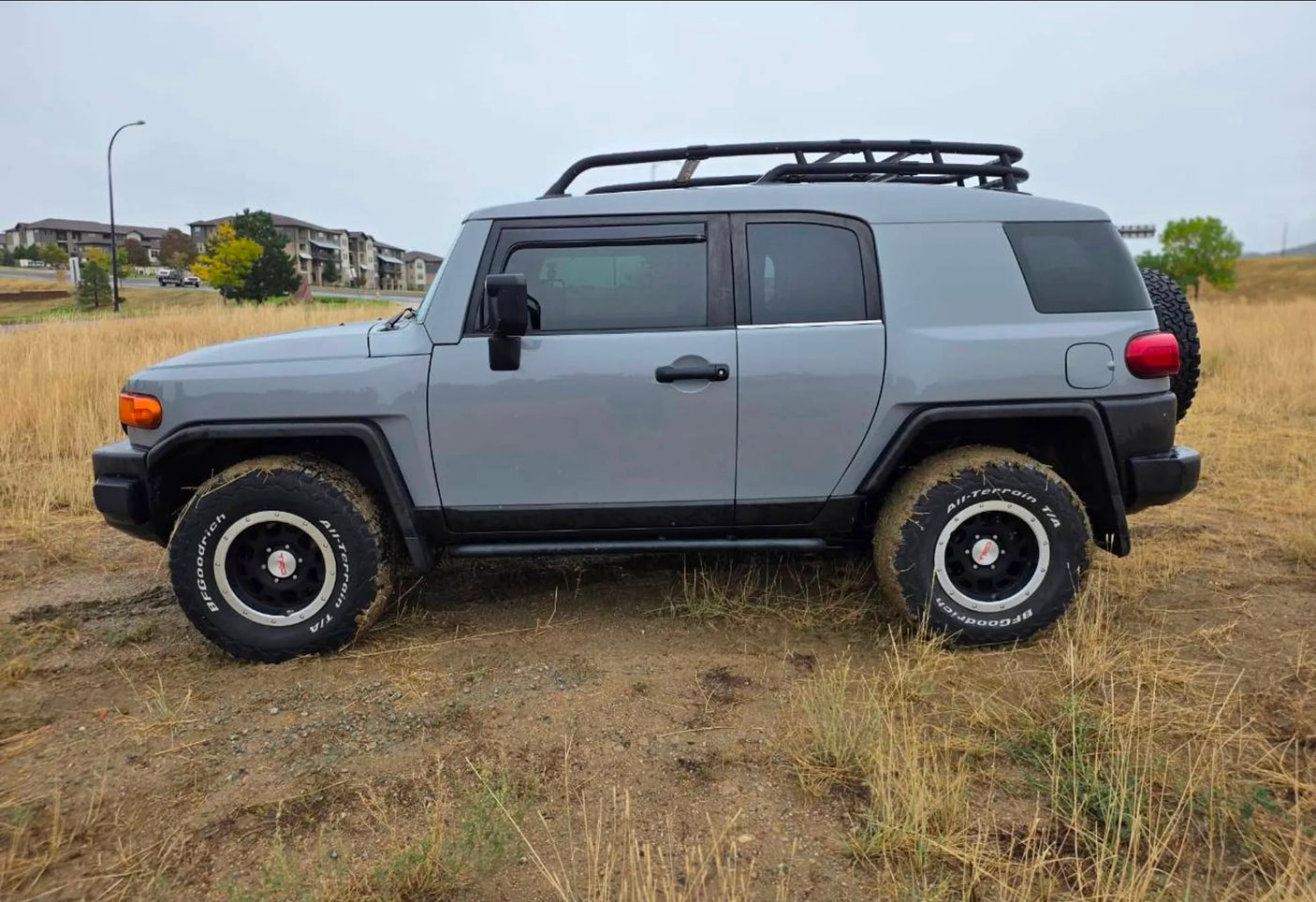 ideal for an rv rental alternative.|Rugged grey Toyota FJ Cruiser off-road SUV