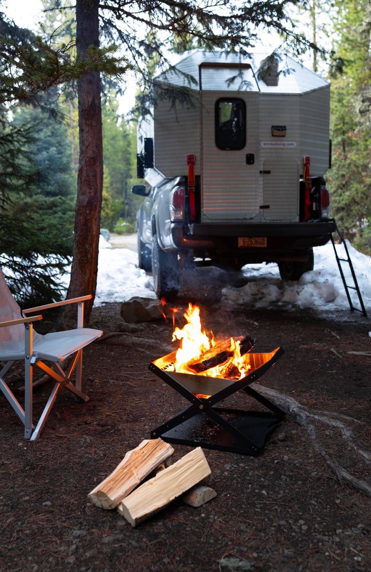 and ambient lighting.|Cozy rv rental interior: bed — photo 1
