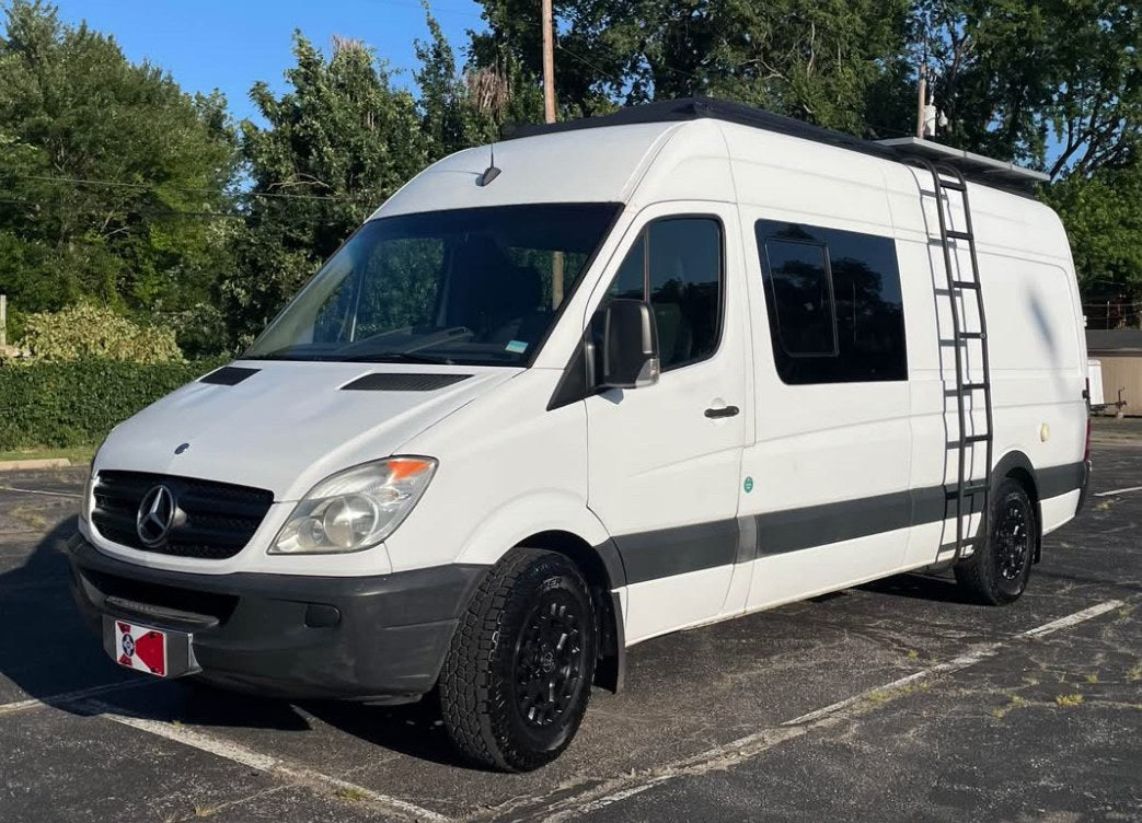 White Mercedes Sprinter camper van for RV rental