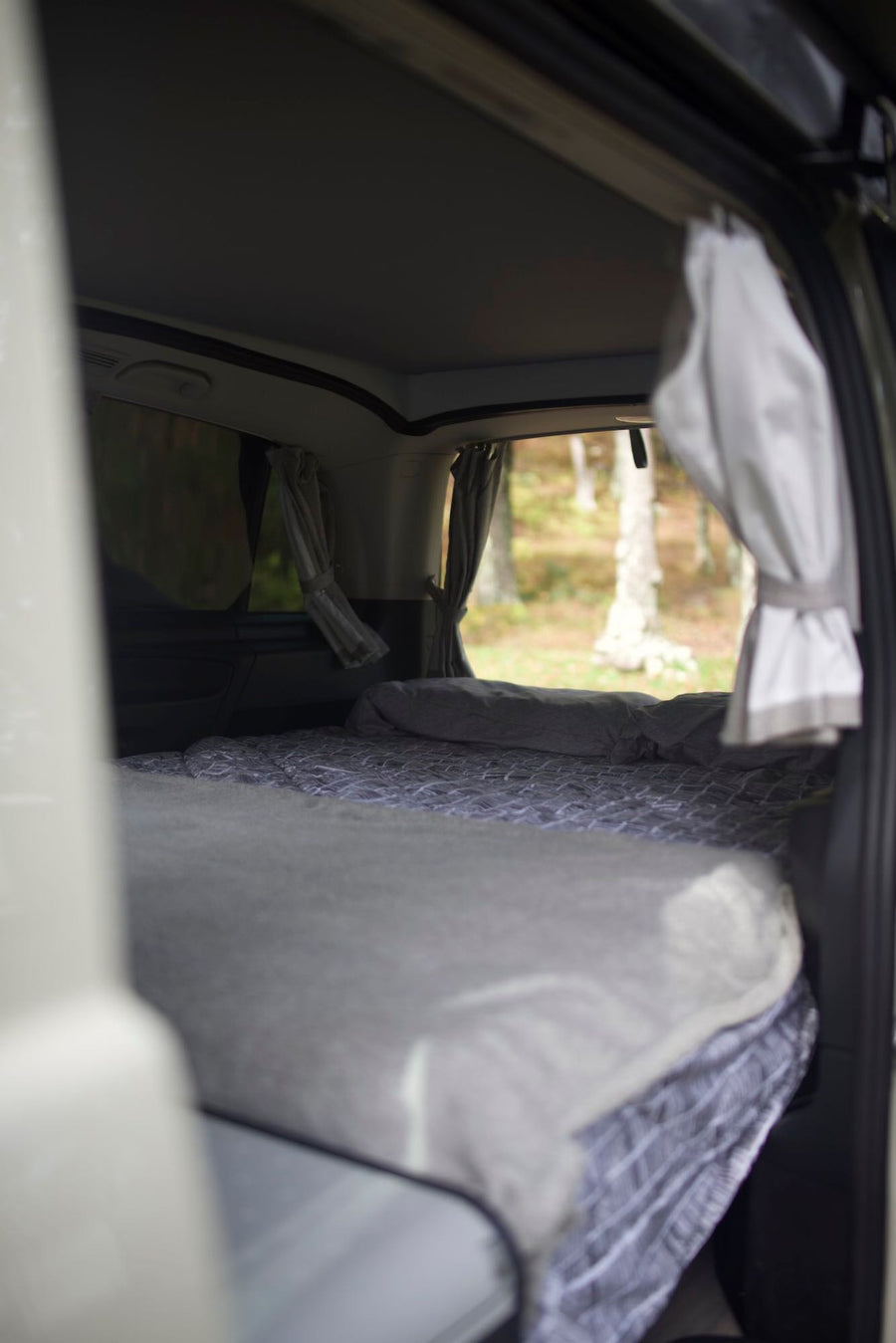 ideal for outdoor trips.|RV rental camper van with open back
