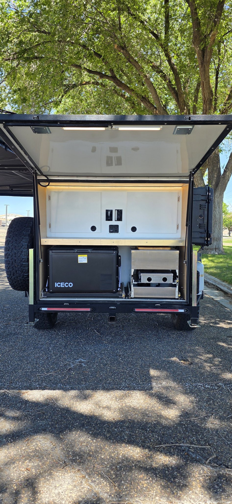 2019 Boreas MXT overland trailer, front cargo / moto deck area — photo 10