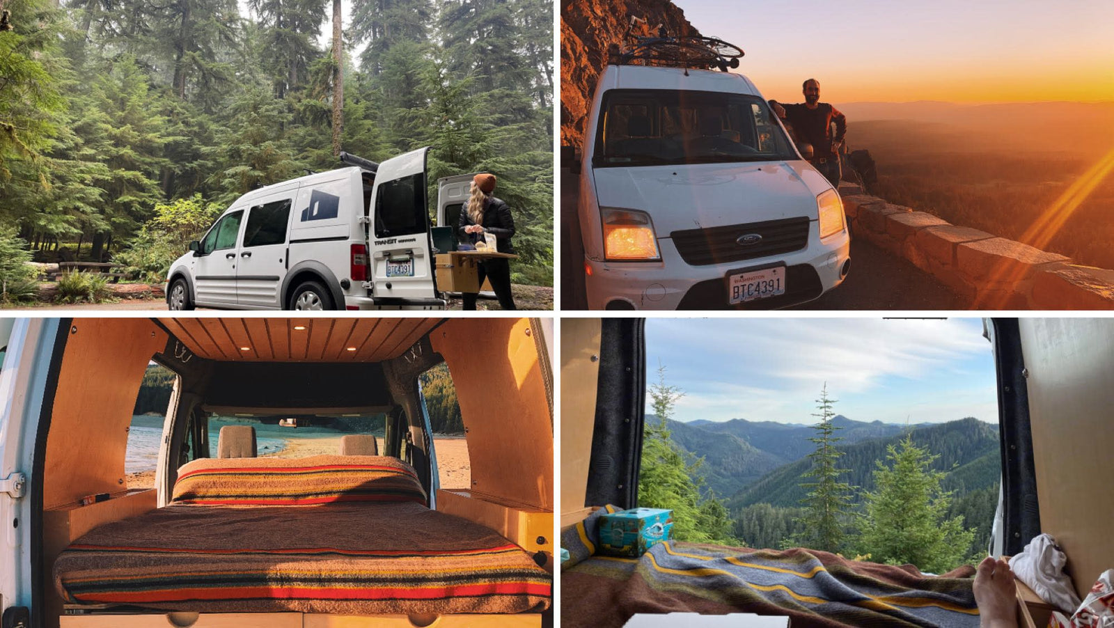 Explore nature with an RV rental! This customized camper van offers cozy stays amidst forests