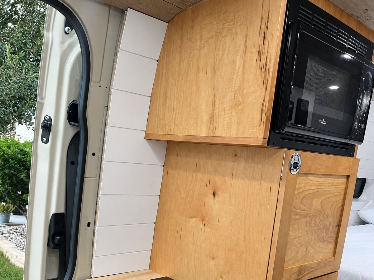 This beige Mercedes Sprinter camper van — photo 9