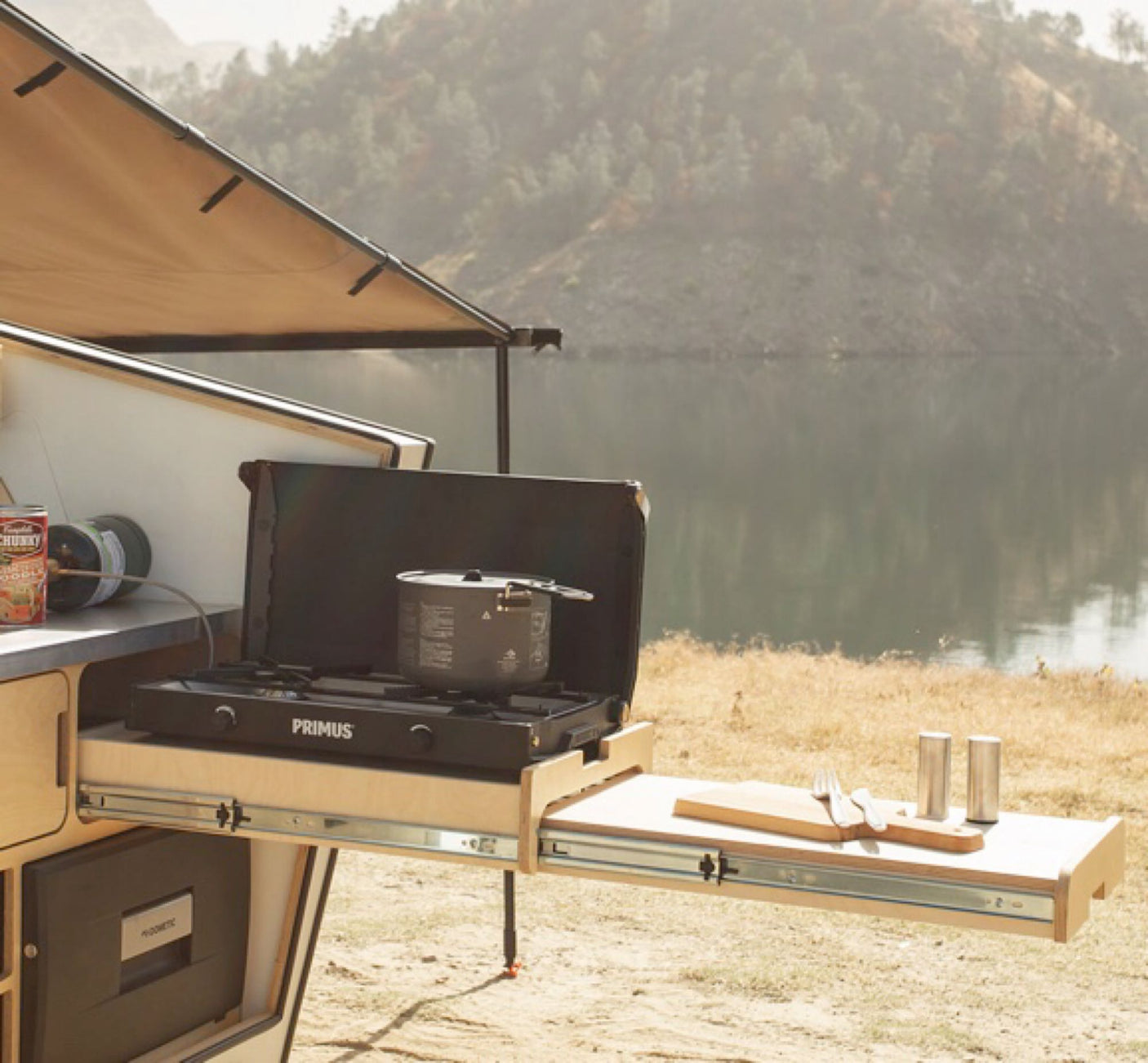 perfect for travel.|Cozy RV rental interior: bed