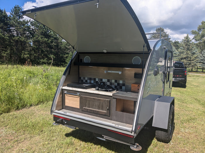 with roof rack and off-road tires