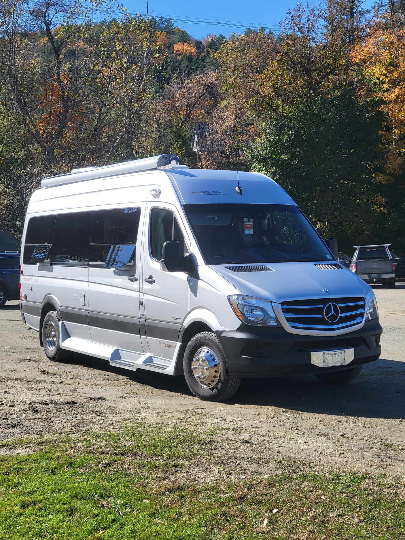This silver Pleasure-Way Sprinter van