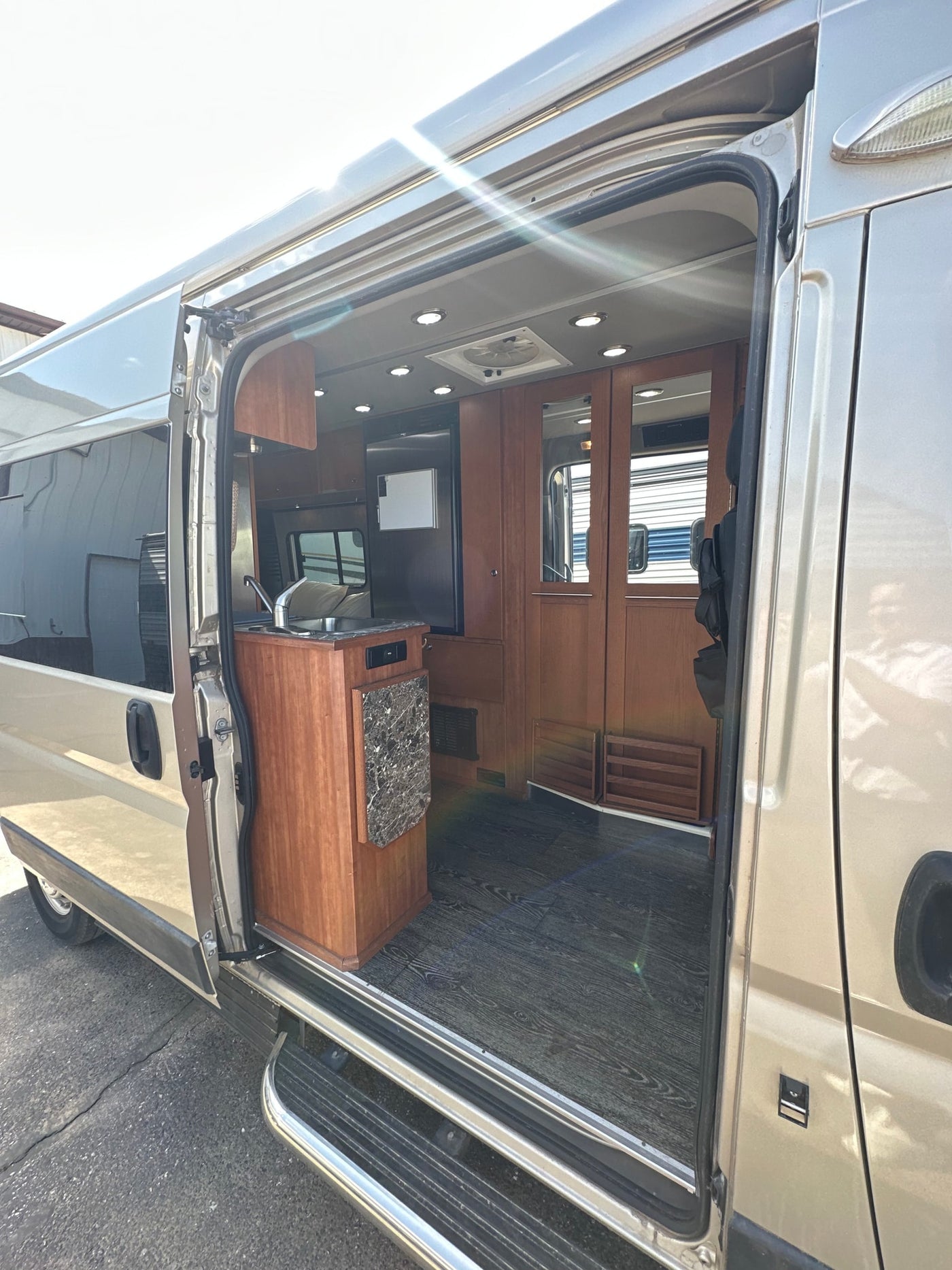 and lighting. Ideal for travel accommodations.|Driver's view from an rv rental van — photo 19