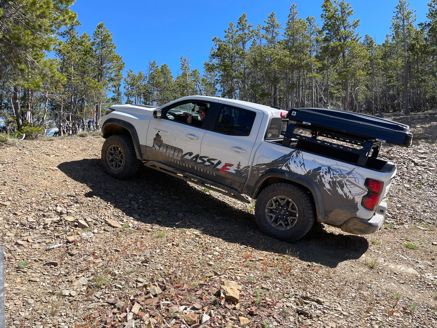 "Sandcastle Overland Rentals" livery
