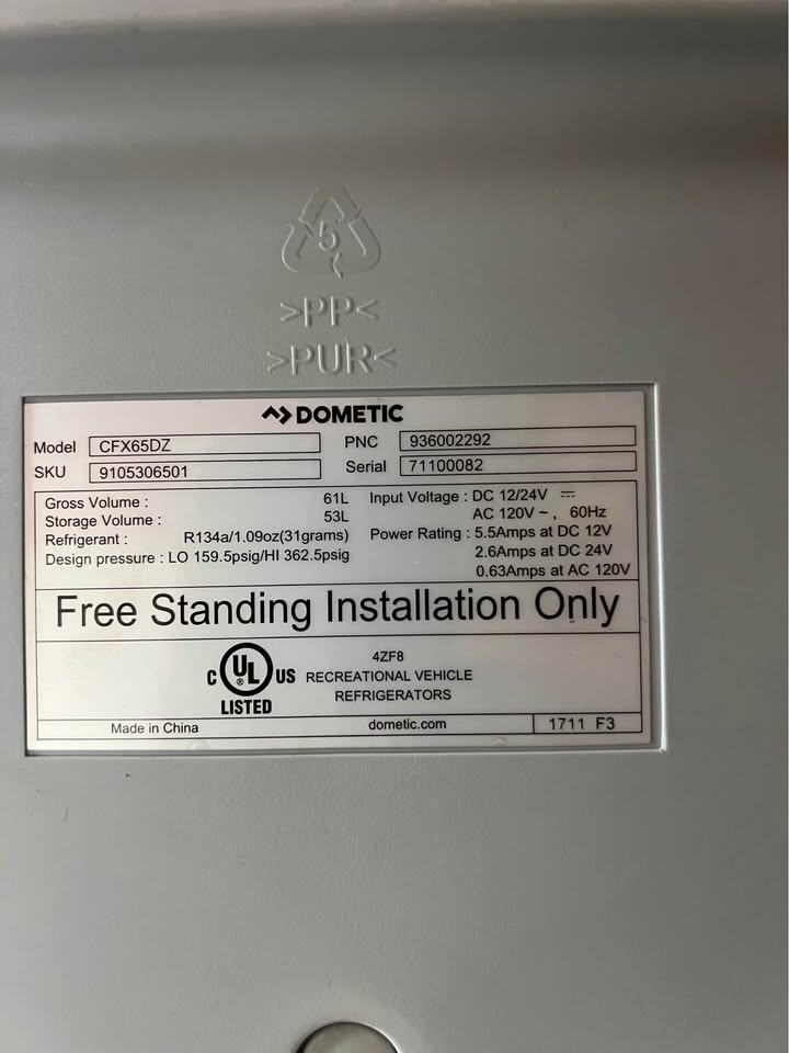 Dometic fridge cfx65dz in Arvada, CO (photo 6)