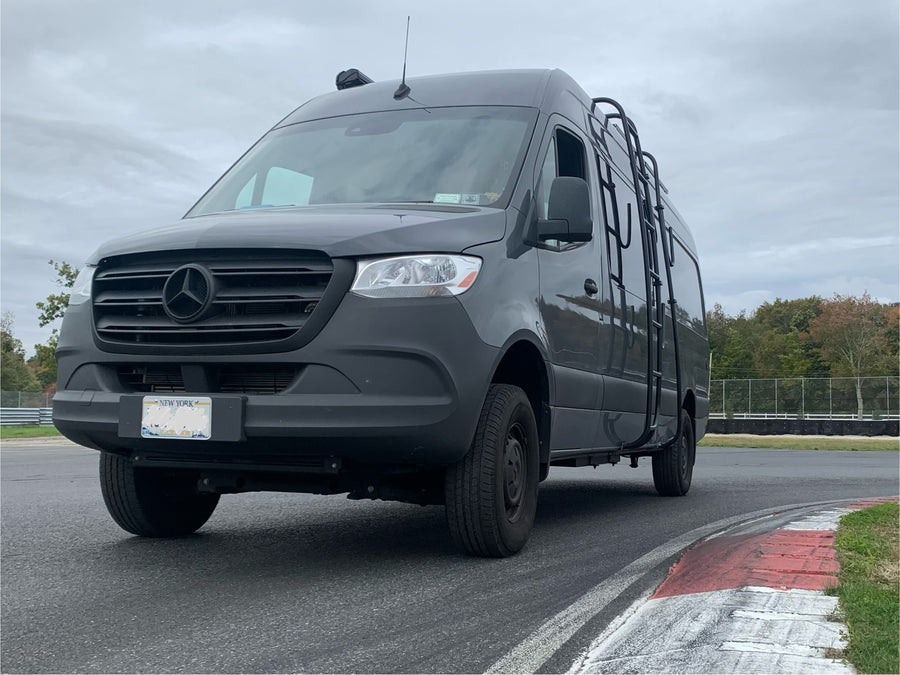 Dark gray Mercedes-Benz Sprinter van