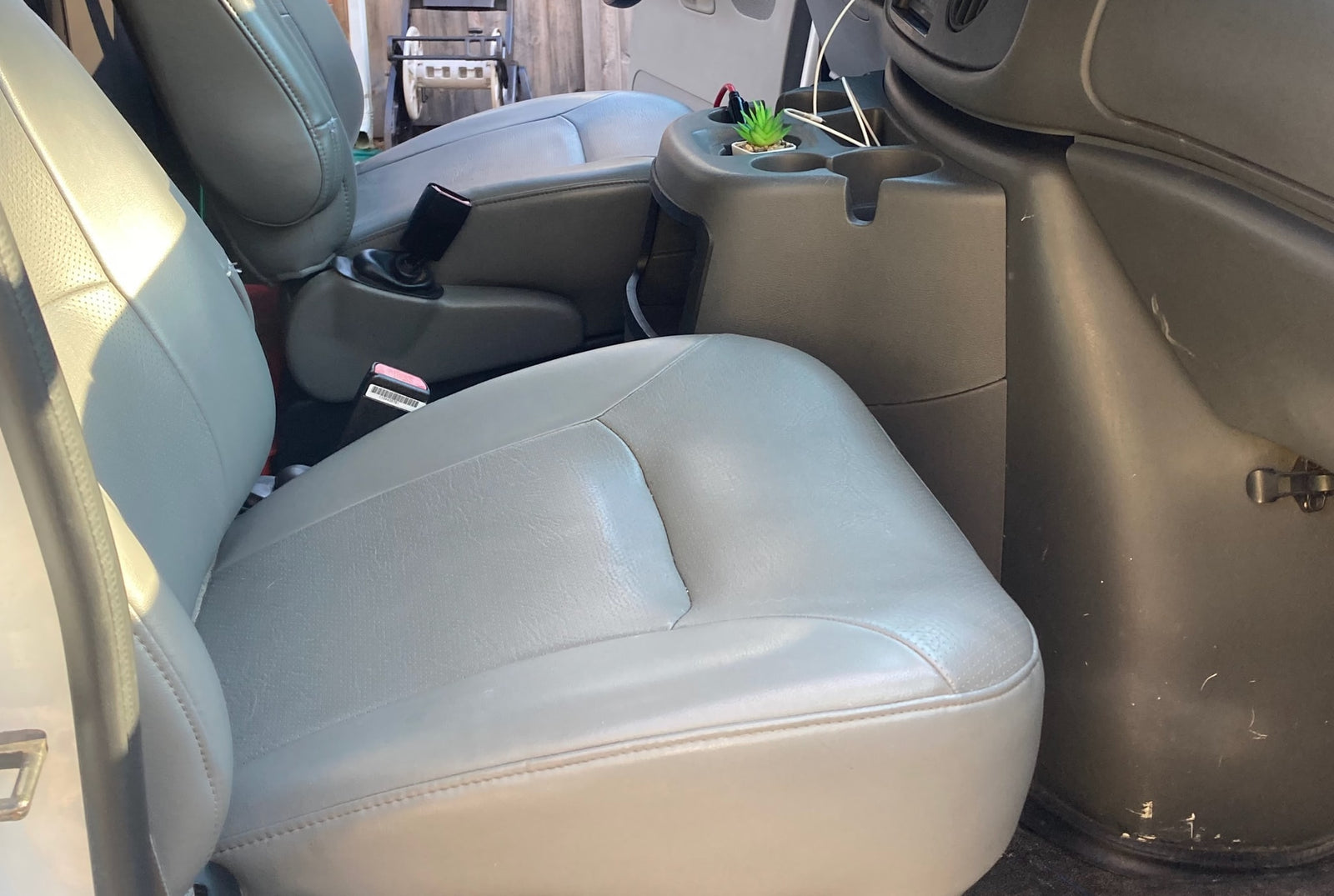 perfect for your next rv rental adventure.|White Ford Econoline van