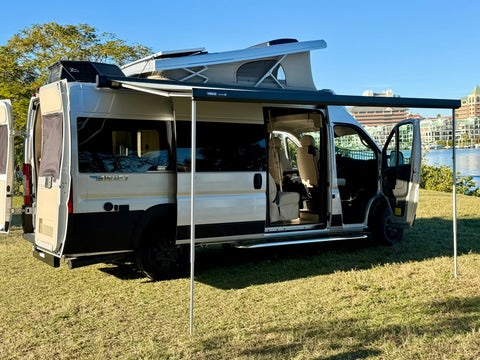 "Sunny" - Pop Top Class B Campervan · Sleeps 4 · Solar + Generator overland rental
