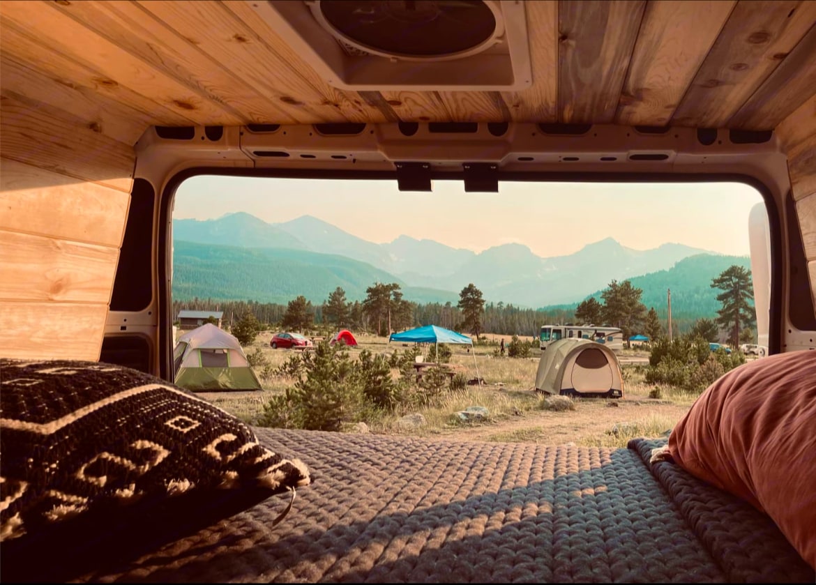 a white camper van