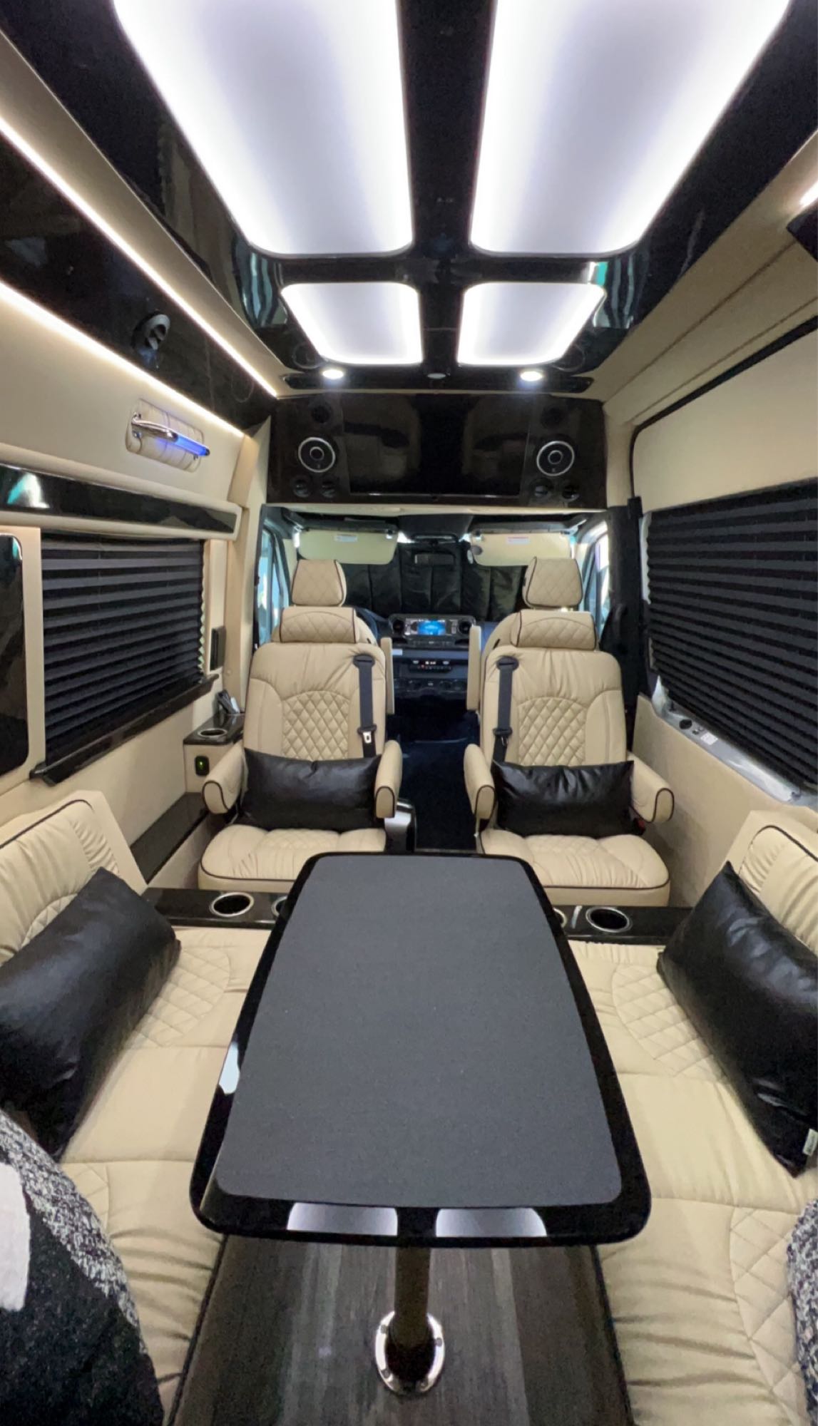 Plush interior of a luxury RV rental — photo 1