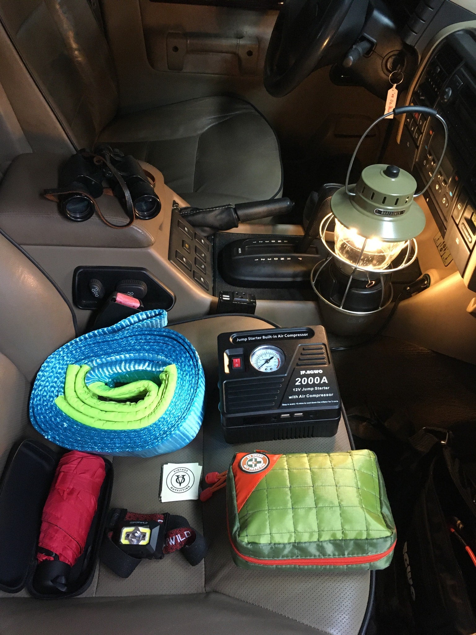 ready for overlanding or a unique RV rental adventure.|Unfolded grey ground mat with carry bag