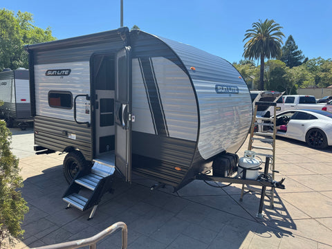 Burning Man Ready! 2024 Sun Lite LTD 16' Camper – Sleeps 2, A/C, Bathroom overland rental