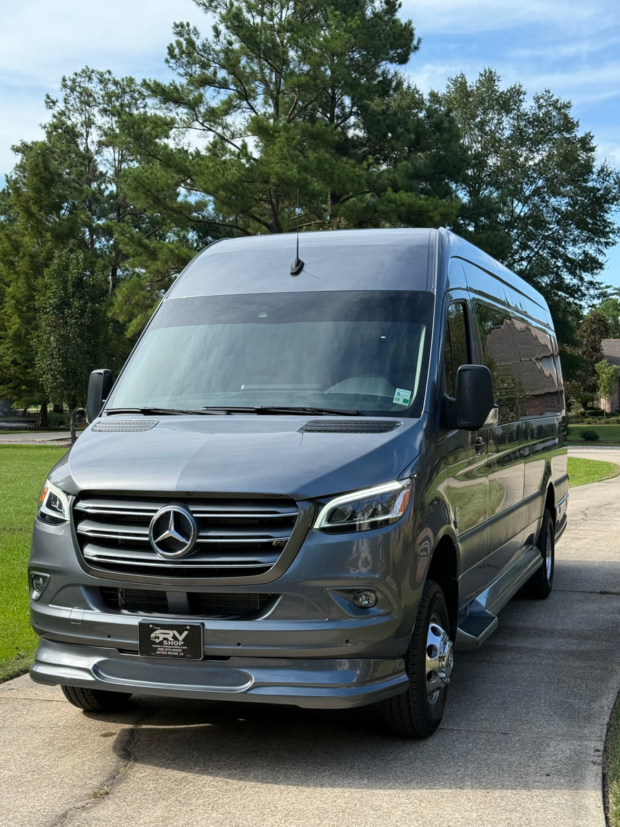 Sleek grey Mercedes-Benz Sprinter van