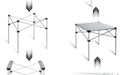 iClimb Lightweight Stable Alu. Folding Square Tabl