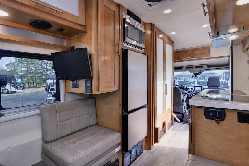 RV rental interior: kitchen
