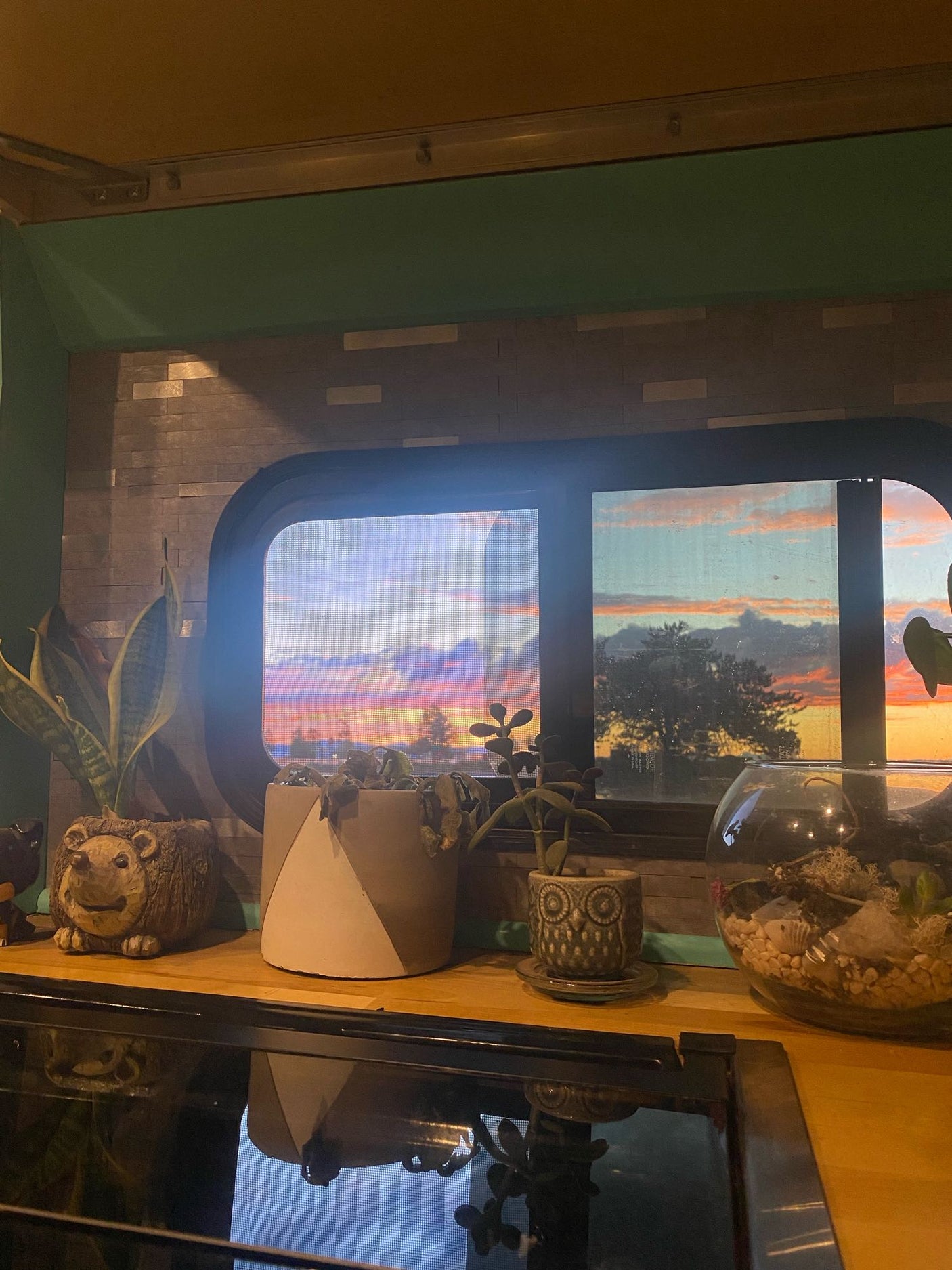 teal cabinets