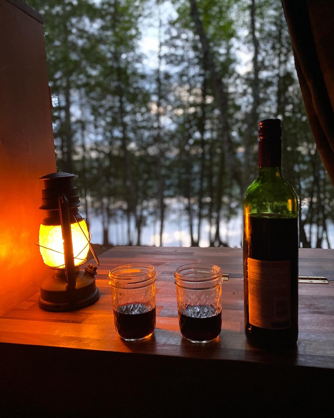 a glowing lantern