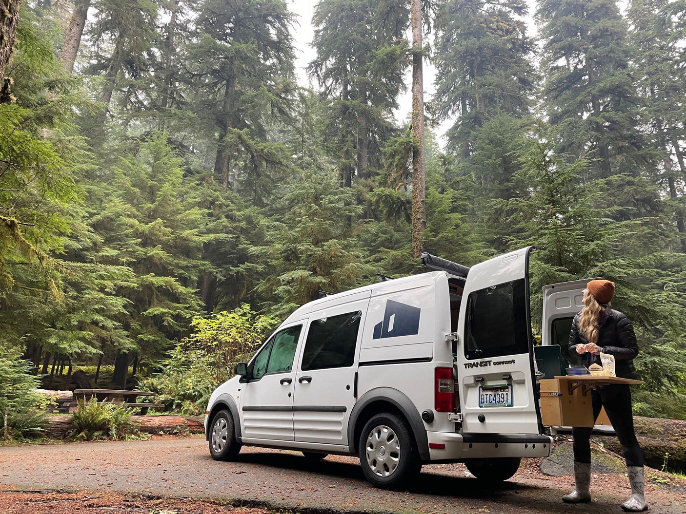 and an inviting lake/forest view for epic road trips.|Inside an RV rental van
