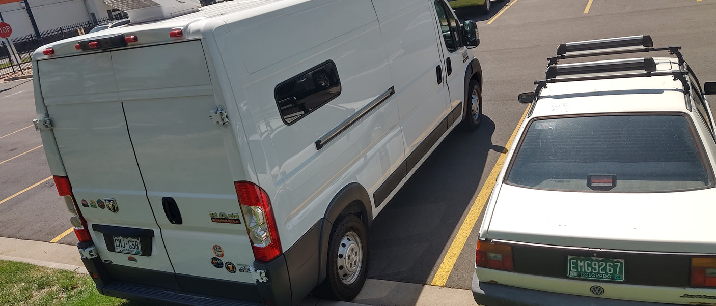 By Denver International Airport, a heated cabin on wheels