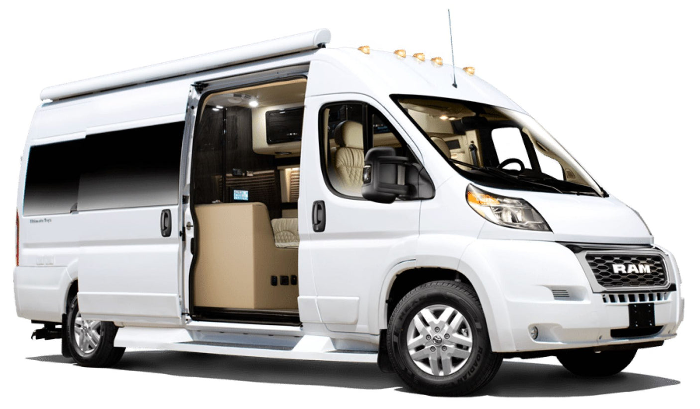 White RAM ProMaster camper van RV rental
