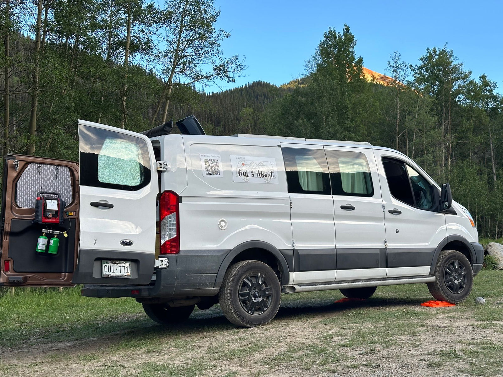 An RV rental camper van